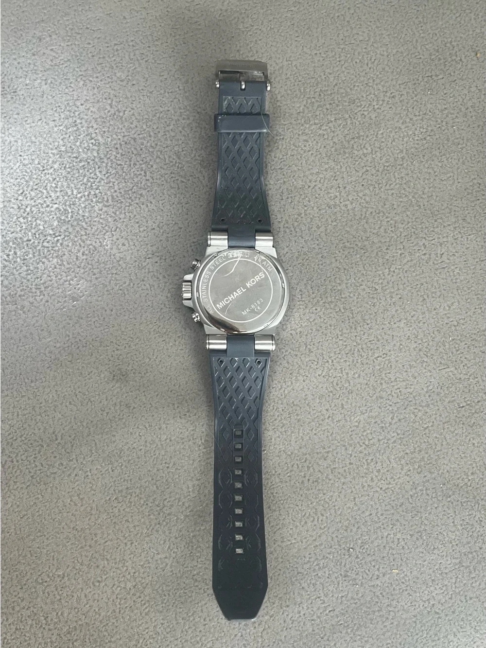 Michael Kors Steel Dylan Chron Gray Silicone strap